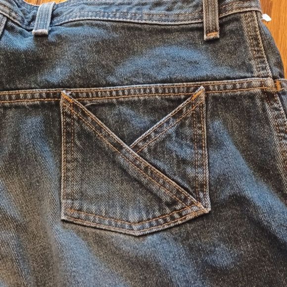 Vintage OLD NAVY BLUE JEANS Shorts Size 12- Made Mexico- Tulip Poket - Picture 6 of 14